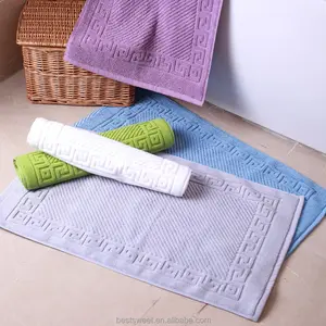 Lembut 100% katun kamar tidur lantai karpet Anti-slip persegi kamar mandi tikar