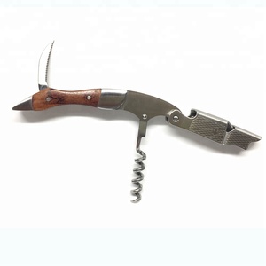 Tire-bouchon multifonctionnel de luxe en acier inoxydable, ouvre-bouteille en bois écologique, idéal pour les cadeaux - Product Image 4