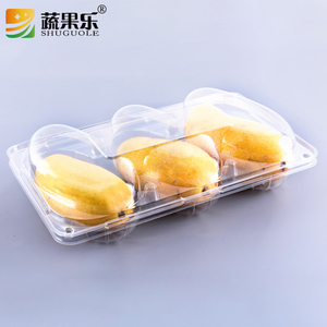 Hộp Đựng Thú Cưng Vỏ Sò Hình Xoài Siêu Thị Hộp Nhựa Đóng Gói Xoài Trái Cây Lấy Đi Cho 3 Chiếc - Product Image 3