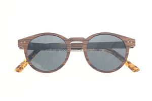 De luxe ronde imiter <span class=keywords><strong>rose</strong></span> bois lunettes de soleil pour femmes - Product Image 2