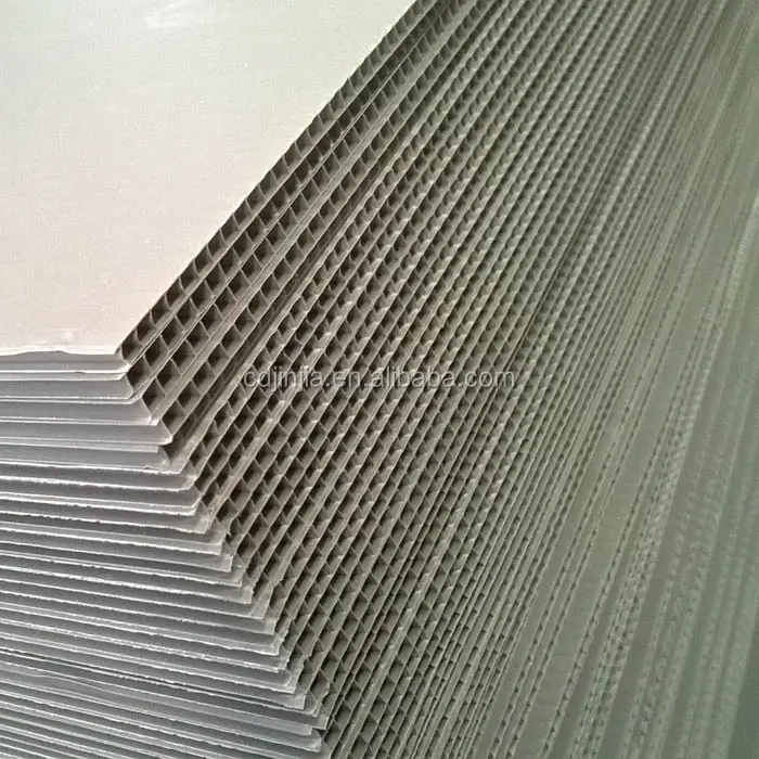 Xám Polypropylene PP Nhựa Twin Wall Hollow Rãnh Tấm Các Tông Sóng
