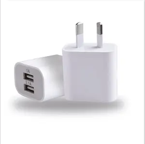 Anpassen logo US EU UK AU stecker AC power Adapter 2 port 5V 2,1 EIN dual usb tragbare hause reise Wand telefon Ladegerät