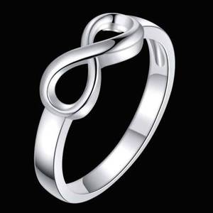 BORUO 925 <span class=keywords><strong>anello</strong></span> <span class=keywords><strong>in</strong></span> <span class=keywords><strong>argento</strong></span> Sterling lucido <span class=keywords><strong>infinito</strong></span> simbolo appannamento Comfort resistente misura <span class=keywords><strong>anello</strong></span> di nozze - Product Image 6