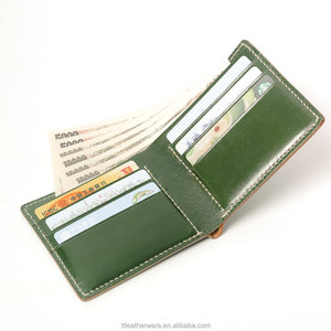 Pin ev — portefeuille en cuir de vache pour hommes, mince et vert - Product Image 5