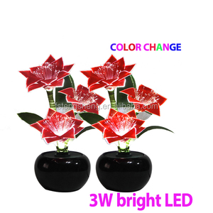 Lampes de Noël artificielles à LED RGB avec vase, décoratives <span class=keywords><strong>pour</strong></span> la table, <span class=keywords><strong>pour</strong></span> la fête <span class=keywords><strong>des</strong></span> mères, nouveauté 2024 - Product Image 3