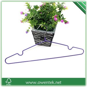 Cintres en fil d'acier inoxydable revêtu de <span class=keywords><strong>PVC</strong></span> coloré, vente en gros, pour le rangement de vêtements et le linge - Product Image 4