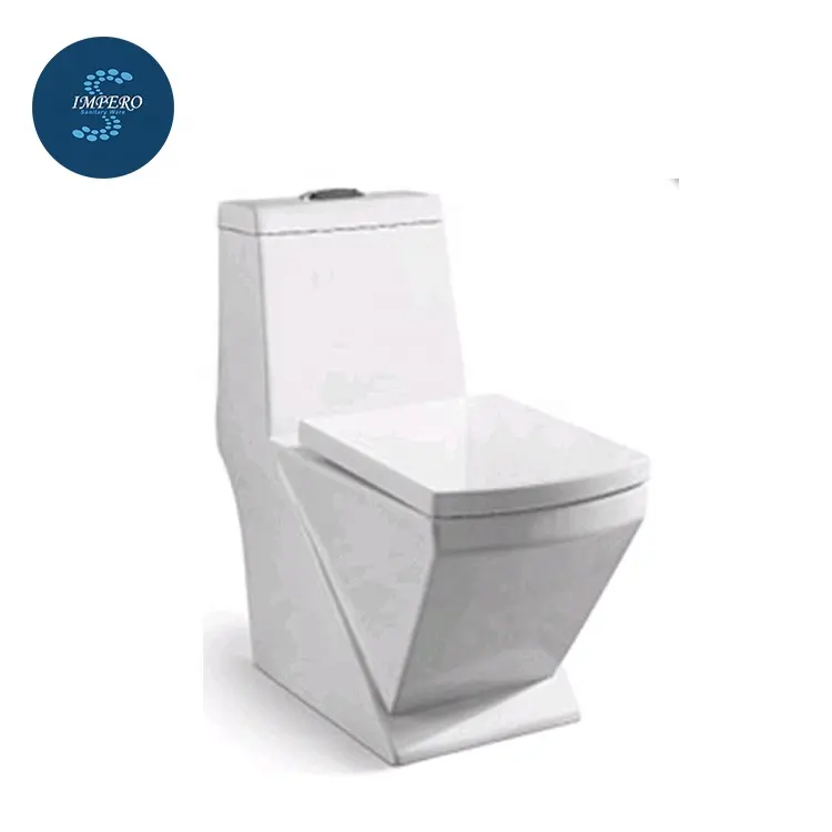 Barang Saniter Lantai Dipasang Washdown Keramik One Piece Toilet dengan Harga