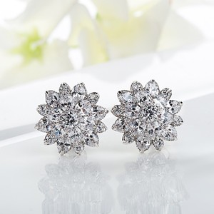 Teemi Cheap <span class=keywords><strong>Rose</strong></span> <span class=keywords><strong>rose</strong></span> plaqué or luxe Excellente claire cubes cadeaux Jour Boucles d'oreilles Bijoux <span class=keywords><strong>de</strong></span> fleurs <span class=keywords><strong>de</strong></span> zircon Femmes V - Product Image 3