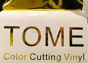 Carta da vinile metallizzata (oro/nastro) taglio a colori 120g segno esterno/vendita pubblicità colla permanente 1.22/0.61m 1-3 anni gsm - Product Image 4