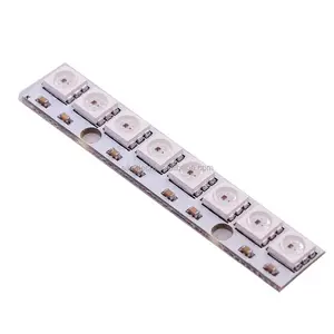 במלאי 8 ערוצים WS2812 WS2812B WS 2811 5050 RGB LED מנורות פאנל מודול 5V 8-Bit