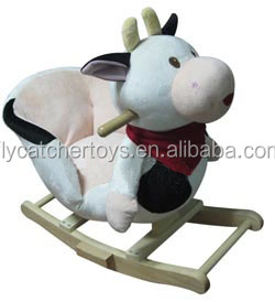 Fauteuil à <span class=keywords><strong>bascule</strong></span> en peluche <span class=keywords><strong>vache</strong></span> pour bébé avec musique berceuse et roues – Vente en gros - Product Image 2
