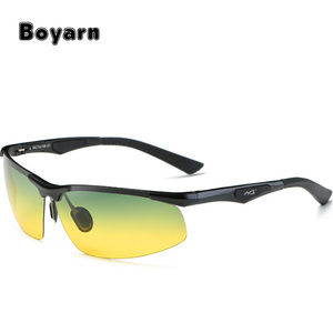 Polarizada visión nocturna del día hombres <span class=keywords><strong>de</strong></span> aluminio y magnesio gafas verde amarillo gafas táctica militar H015 - Product Image 1