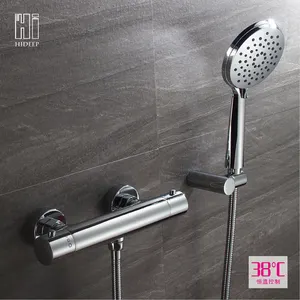 Thermostatic bathroom shower plumbing hardware two handle shower faucet