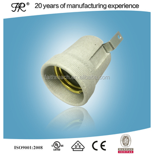 Douilles de lampe Porcelaine, CE Listé <span class=keywords><strong>Support</strong></span> de fer électrique Porcelaine E26 <span class=keywords><strong>E27</strong></span> Lampe à douille - Product Image 3