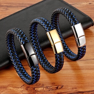 Pulsera <span class=keywords><strong>de</strong></span> <span class=keywords><strong>Cuero</strong></span> Genuino Personalizada, Suave y Flexible, con Grabado <span class=keywords><strong>de</strong></span> Logotipo, <span class=keywords><strong>Pulseras</strong></span> <span class=keywords><strong>de</strong></span> <span class=keywords><strong>Cuero</strong></span> para Hombre, Regalo para el Día del Padre o <span class=keywords><strong>de</strong></span> la Madre - Product Image 1