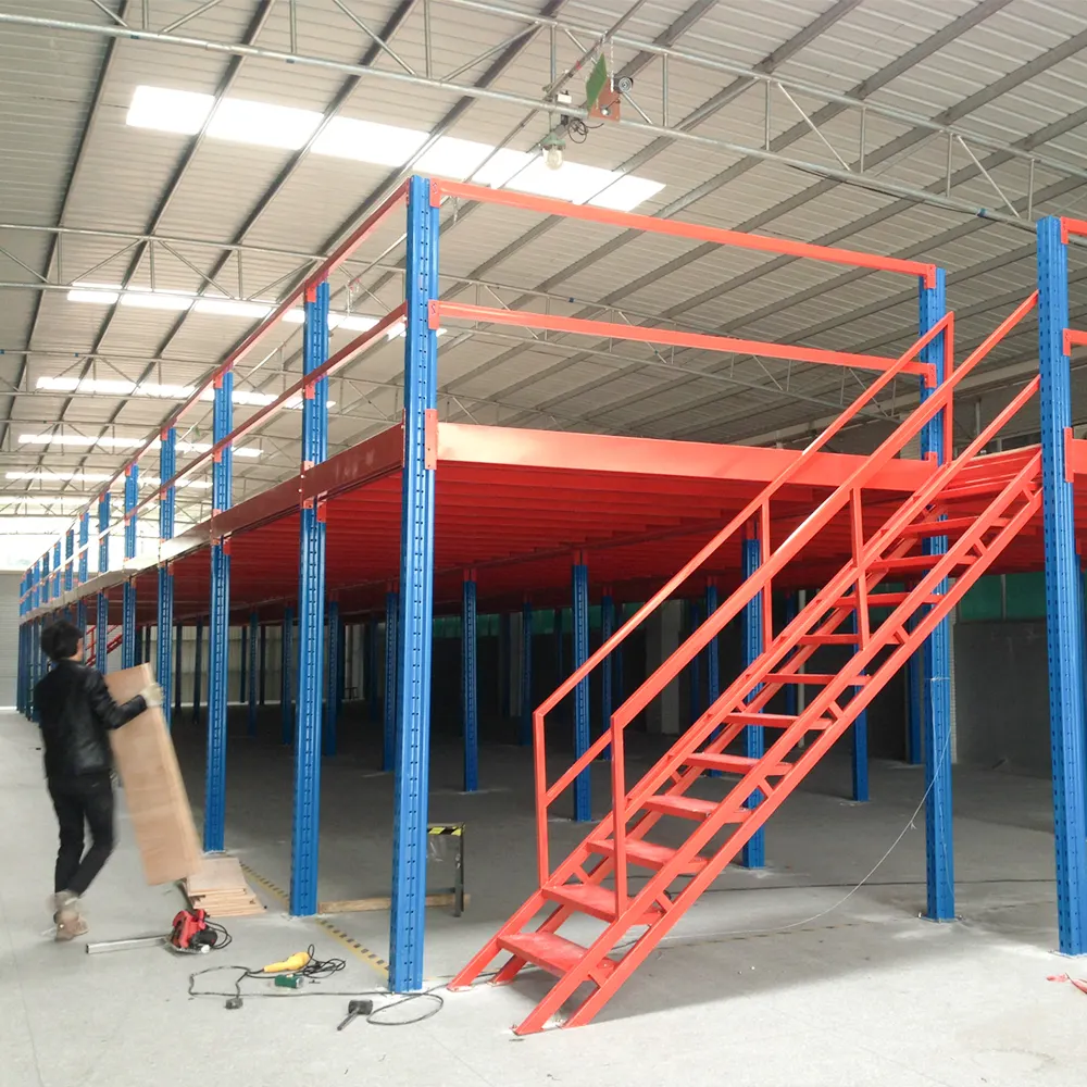 Prateleira de metal ajustável, sistema de armazenamento automático de aço modular prateleira de armazém