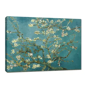 Mandorlo in fiore di van gogh riproduzione della pittura a olio della tela di canapa di arte della parete