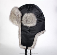 2023 invierno piel sintética rusa Ushanka, sombrero de trampero y pasamontañas