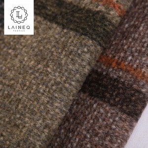 Respirant doux chaud en peluche <span class=keywords><strong>plaid</strong></span> carreaux tweed laine tissu pour manteau d'hiver - Product Image 3