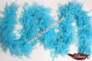65 Gramos Azul Pavo Chandelle Boa de Plumas Para la Decoración Árabe Sexy Baile Del Vientre - Product Image 1