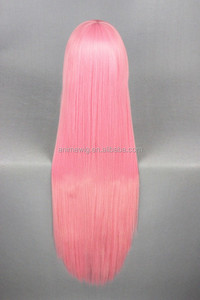 Perruque synthétique de cosplay d'anime de haute qualité, longue de 100 cm, rose, droite, Kuroko No Basketball Momoi Satsuki, pour Halloween - Product Image 4