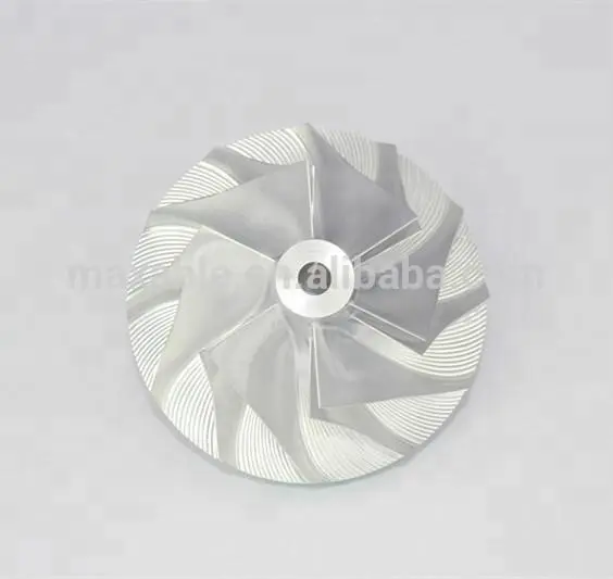T04E 48.56/74.99mm 6+6 blades 442293-0009 turbo milling/aluminum 2618/billet compressor wheel for 452003-0001/452072-0002