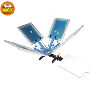 4 Color 1 Station Tshirt Press Printer DIY Shirt Equipment Silk Screen Printing Press Machine