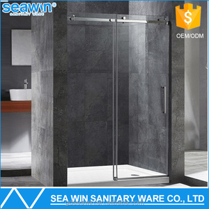 2017 de La Moda de Baño de Acero Inoxidable de 8mm de <span class=keywords><strong>Vidrio</strong></span> Templado puerta Corredera de ducha del pivote de la bisagra - Product Image 1