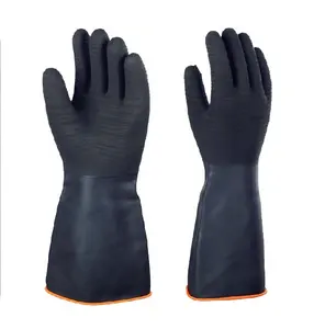 Yulan H64 latex industriële handschoenen voor industrie crinkle oppervlak