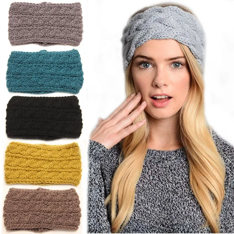 Hoge Kwaliteit Vrouwen Meisjes Hoofdband Gebreide Head Wraps Haak Haarbanden