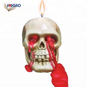 esqueleto decoración roja cerebro dentro vela de aroma elegante llorando sangrando vela para la fiesta, decoración para el hogar - Product Image 1