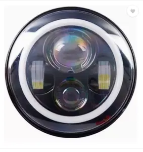 Lampu Depan Motor Led Lensa Proyektor, dengan Cincin Halo