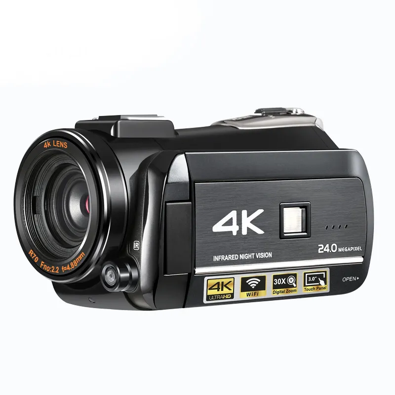 Super 4 k digitale video camera 24 megapixels digitale camcorder met 30x zoom en 3.0 ''touch display