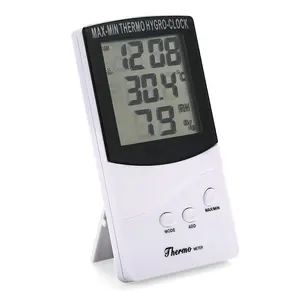 Meteran Kelembaban Suhu Digital Dalam Ruangan TA368 dengan Jam