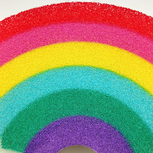 Personalizzato colorato arcobaleno forma del corpo <span class=keywords><strong>bagno</strong></span> di pulizia scrub spugna per il bambino - Product Image 4