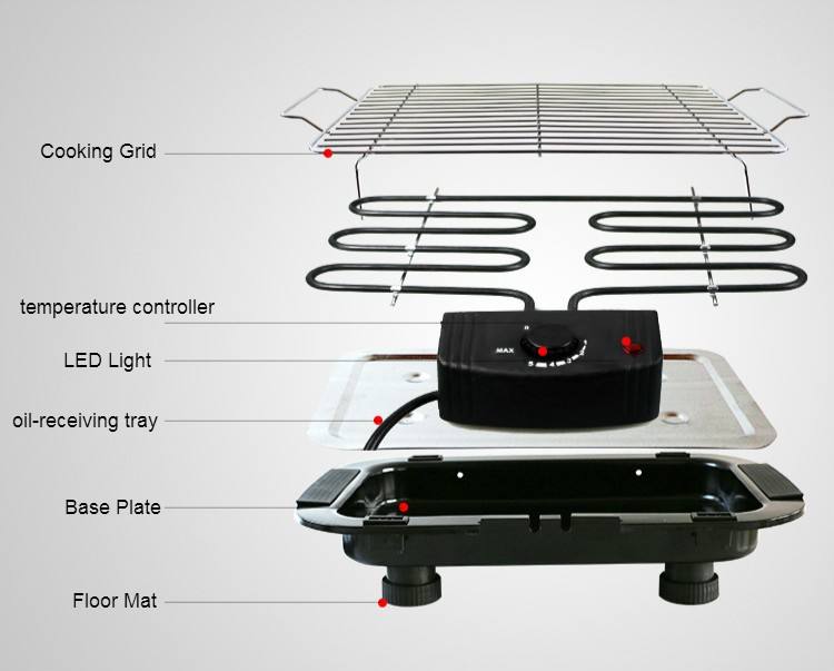 Zogift vente Chaude Fumée livraison petit électrique barbecue grill - Product Image 2