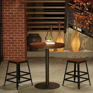 <span class=keywords><strong>Tabouret</strong></span> <span class=keywords><strong>de</strong></span> <span class=keywords><strong>bar</strong></span> industriel Loft, pour restaurant, café, en métal noir, avec siège en <span class=keywords><strong>bois</strong></span>, - Product Image 6