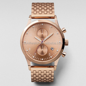 2015 of Vogue from the customs <strong>Chrono</strong> style 3 <strong>Bars</strong> Japanese Japan Movt quartz clock stainless stell watch - Product Image 3