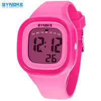Synoke relógio de pulso digital de silicone, nova marca à prova d' água, moda, esportes, crianças, relógio led digital de geneva