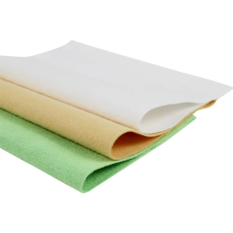 Super absorbent multi-purpose household cleaning use viscose/polyester needle punched nonwoven cleaning cloth