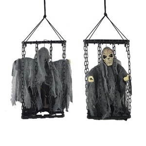 Accessoires tête d'horreur, décor de porte à led, Halloween suspendu, fantôme - Product Image 4
