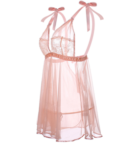 Babydoll Nero in Pizzo Trasparente per Donna, Lingerie Sexy ed Erotica - Product Image 6
