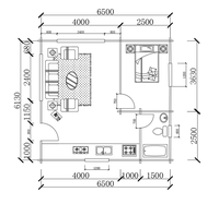 Günstige wasserdichte vorgefertigte Holzhäuser Blockhütten Büro Carport Holzstruktur Container Material Auto 40qm 35-45 Jahre