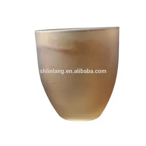 Linlang שנחאי ריק חלבית מט חום זכוכית נר צנצנת זכוכית כוס נר