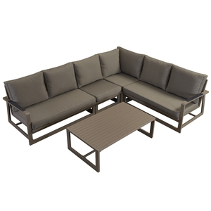 Dernière conception imperméable à l'eau en <span class=keywords><strong>aluminium</strong></span> extérieur <span class=keywords><strong>salon</strong></span> <span class=keywords><strong>de</strong></span> <span class=keywords><strong>jardin</strong></span> canapé <span class=keywords><strong>d</strong></span>'<span class=keywords><strong>angle</strong></span> ensemble - Product Image 1