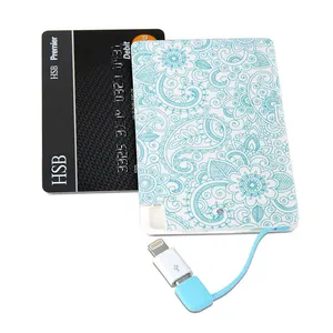 Hot Selling Credit Card Size 2500Mah Power Bank Zo Slank Als Een Creditcard