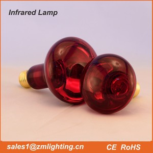 110v 220v75w 100w 150w di terapia fisica R125 Par38 di riscaldamento a raggi infrarossi della lampada