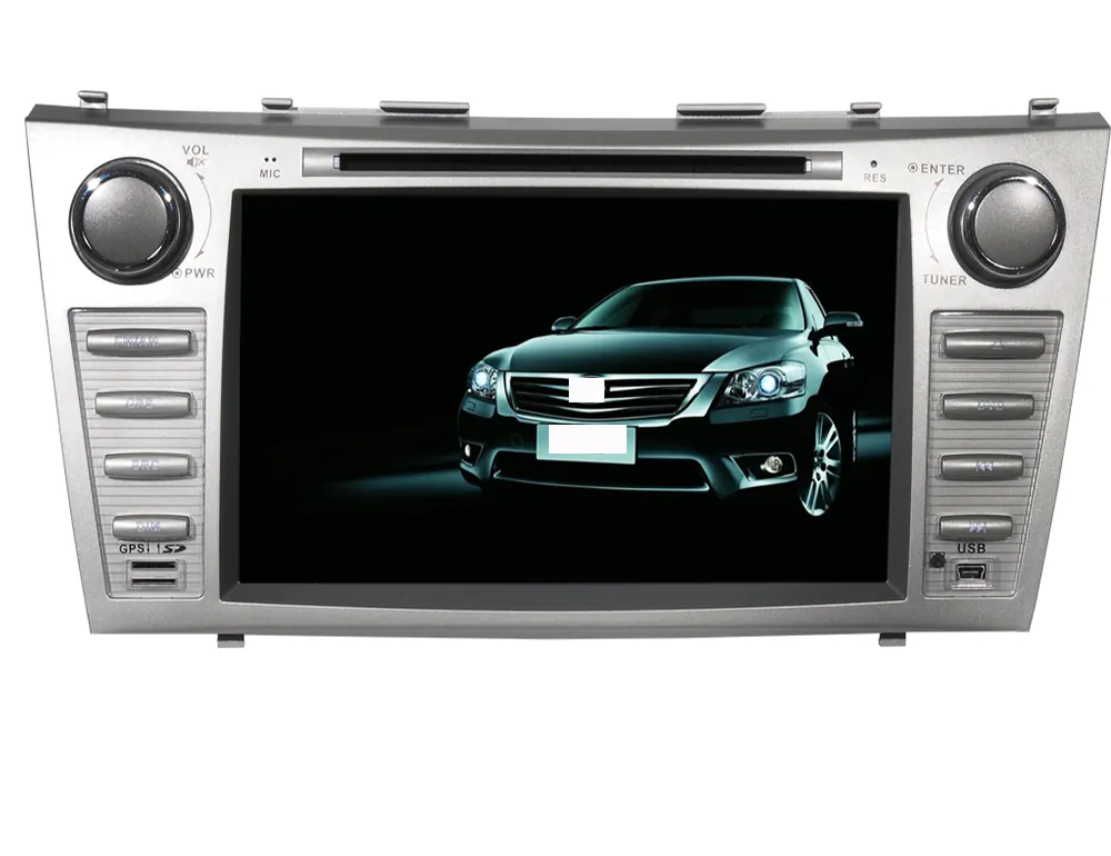 Wince 6.0 두 DIN 8 "LCD-TFT 터치 스크린 gps 네비게이션 자동차 DVD 플레이어 도요타 캠리 2007-2011
