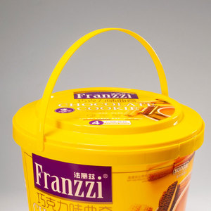Bac rond en plastique avec poignée <span class=keywords><strong>de</strong></span> 5,2l l, conteneur d'emballage pour biscuits, résistant à l'eau - Product Image 4