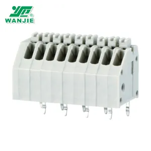 WANJIE High quality Screwless 2.5mm 3.5mm small pitch PCB spring Terminal Block Connector WJ250